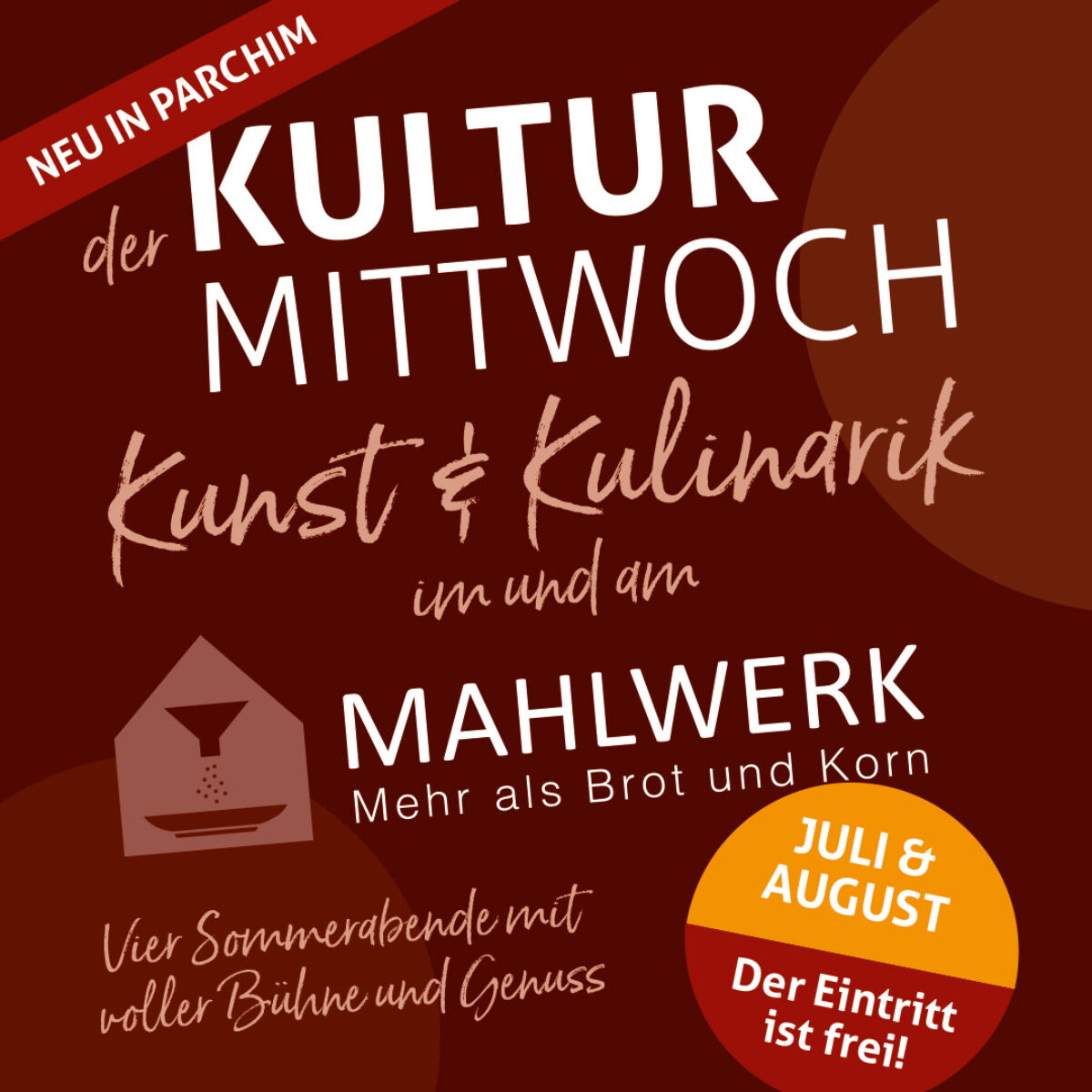 KULTURMITTWOCH im MAHLWERK